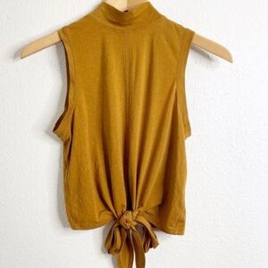 Lulemon | Mustard Tie Front Top